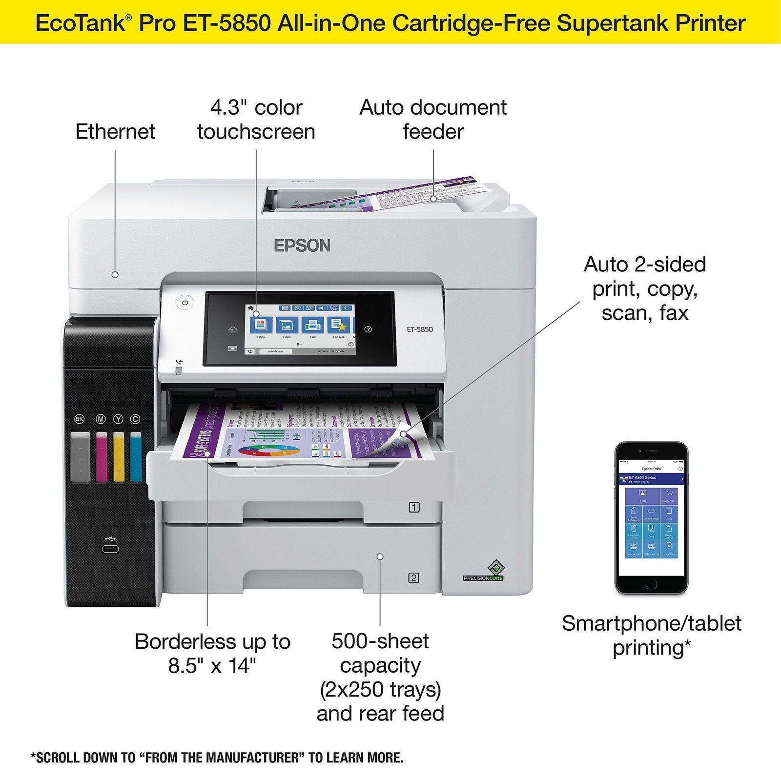 Epson EcoTank Pro ET-5850 Color Laser - Image 2