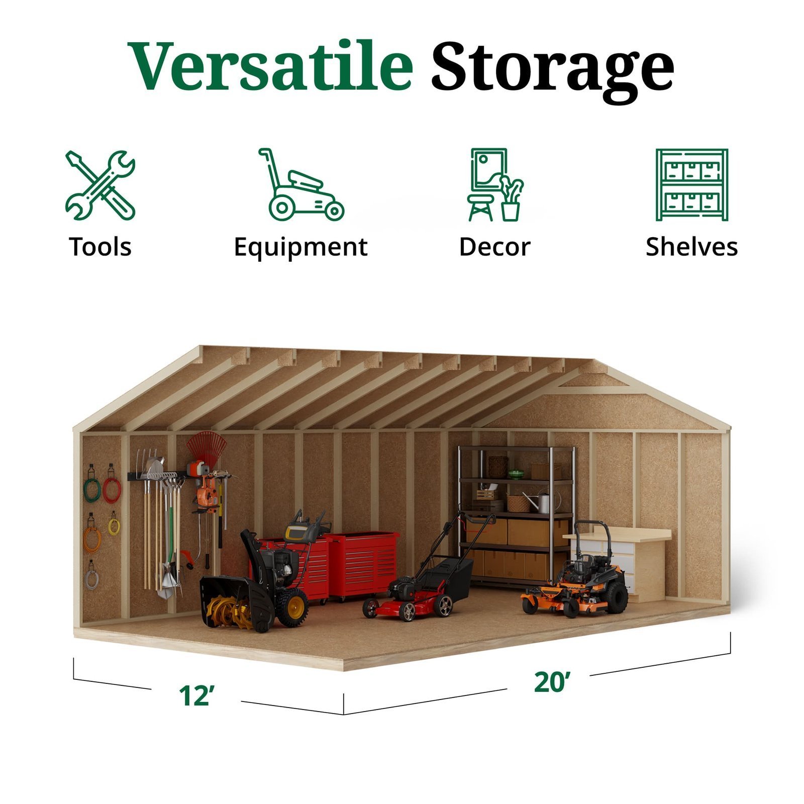 Little Cottage Co Value Gable Wood Shed Kit - Image 8