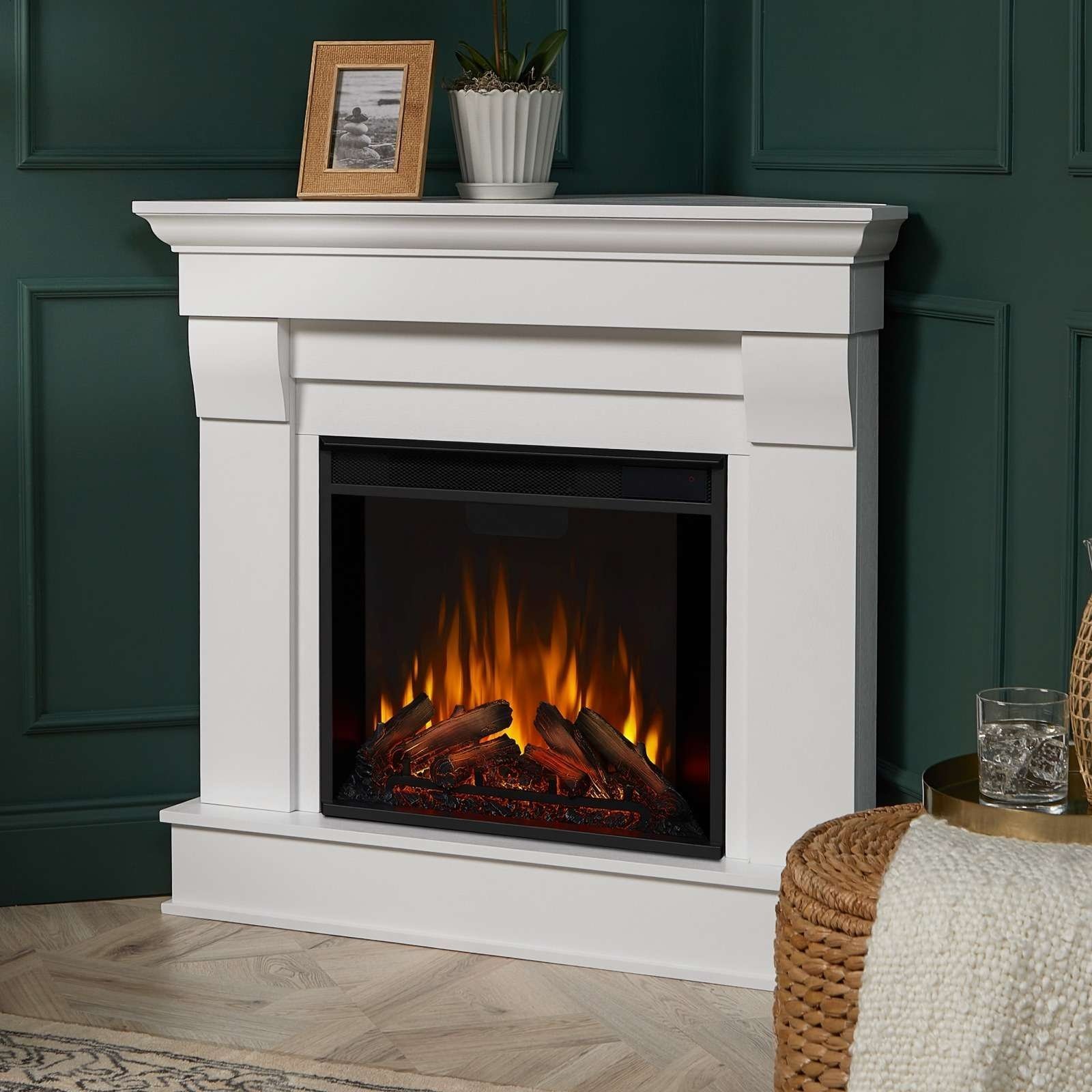 Real Flame Chateau Corner Electric Fireplace