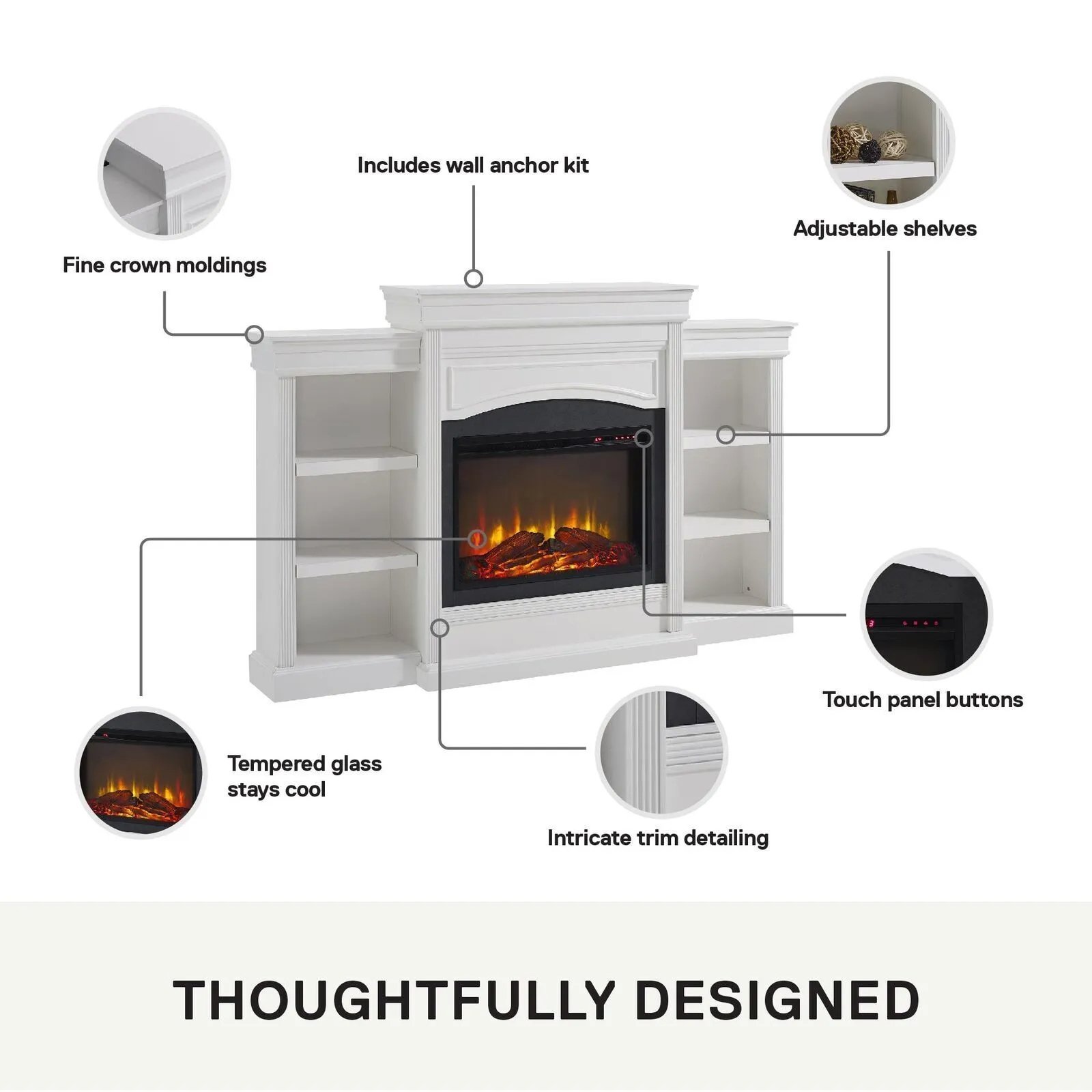 Ameriwood Home Lamont Mantel Fireplace - Image 7