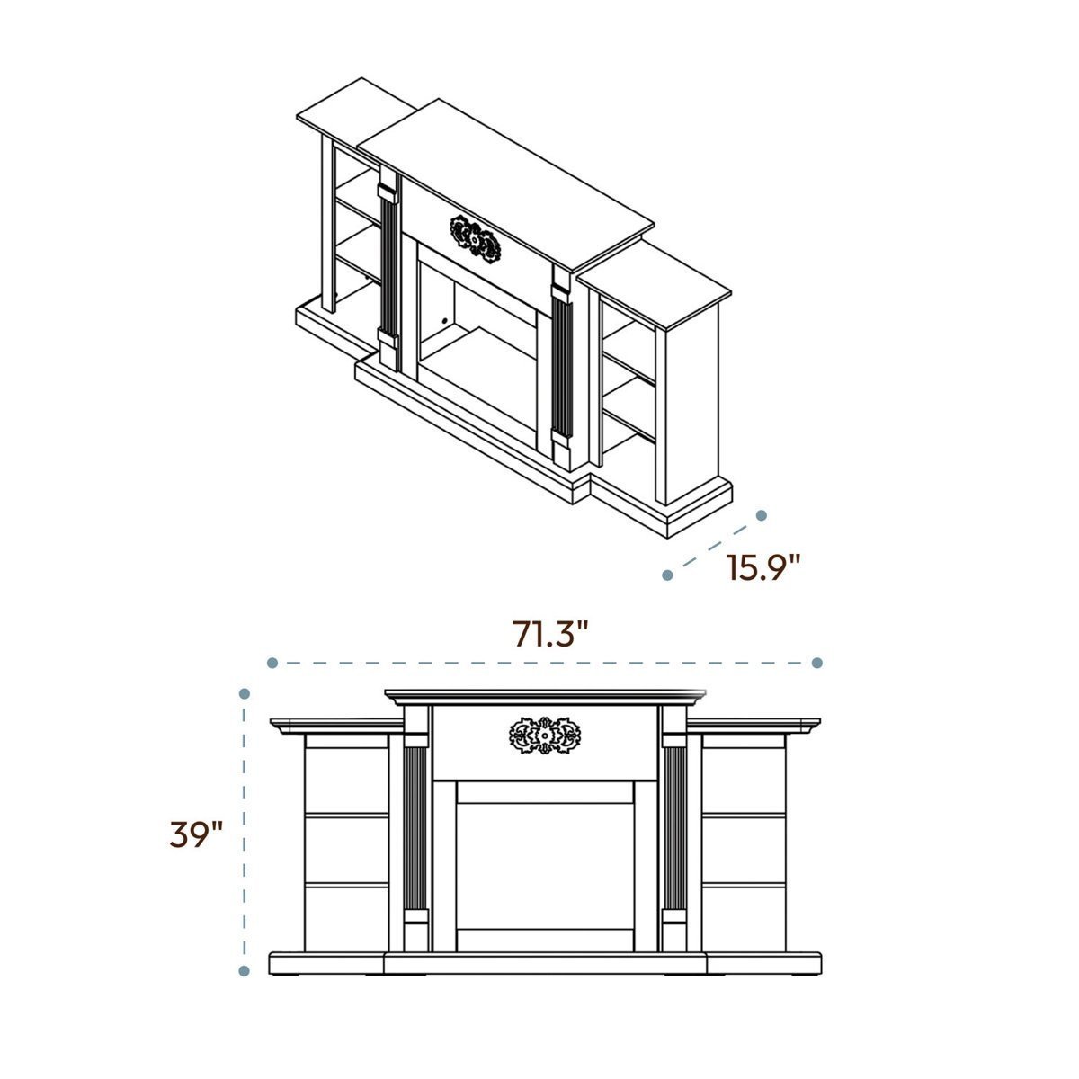 Cambridge Sanoma Electric Fireplace and Display · - Image 9