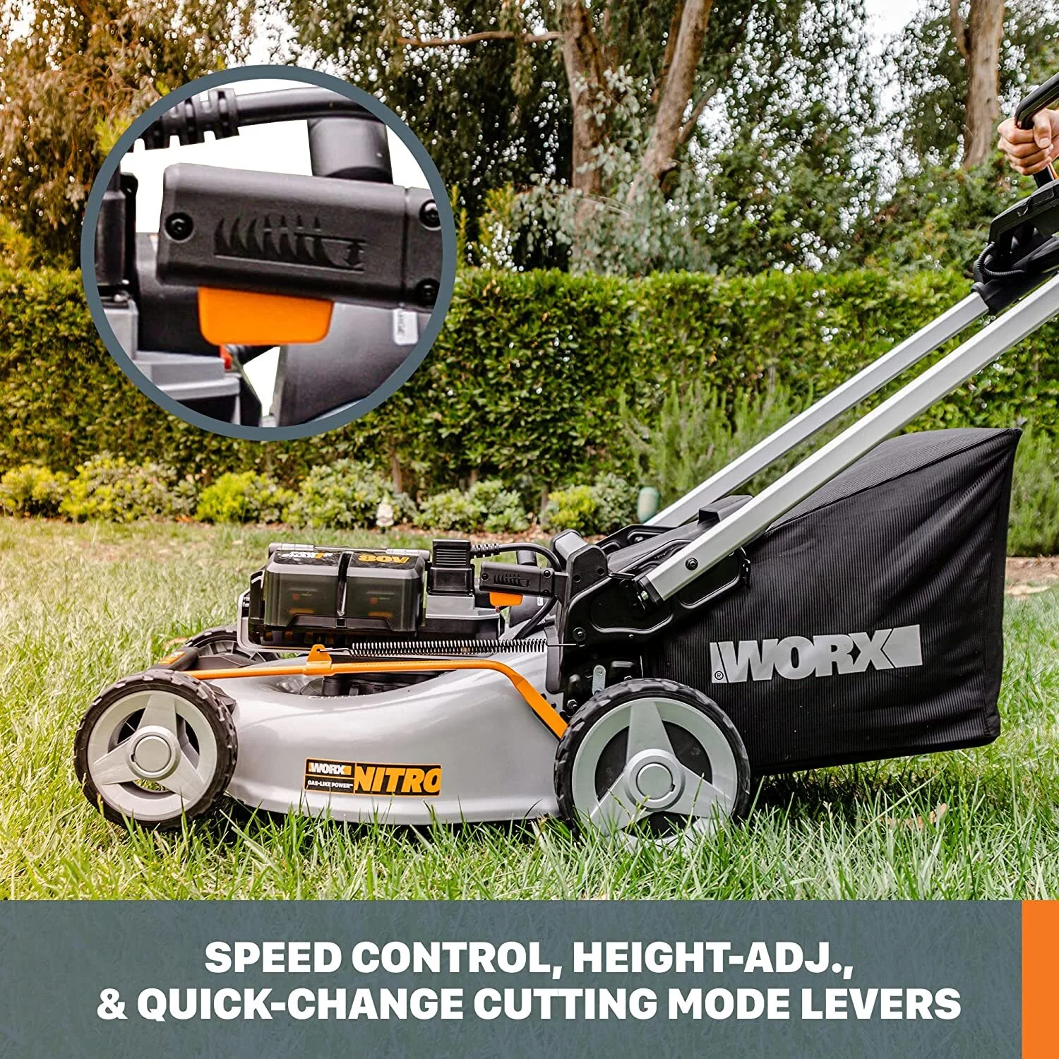 WORX Nitro 80V 21″ Cordless Self-Propelled Lawn Mower - Image 3