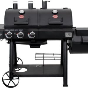 Char-Griller Texas Trio 3-Burner Dual Fuel Grill with Smoker