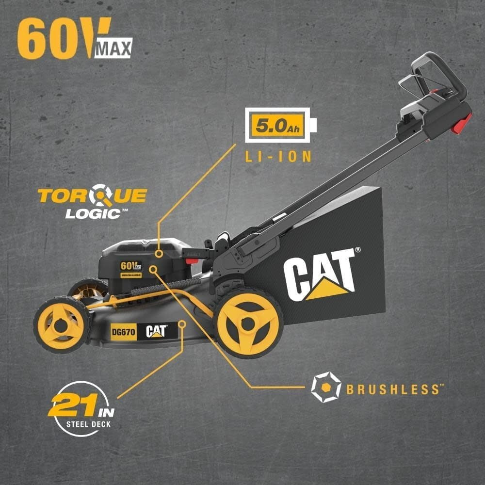 Cat 60V 21In Brushless Lawn Mower Kit - Image 4