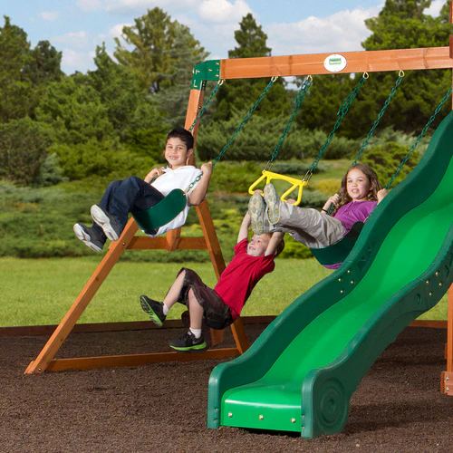 Backyard Discovery Shenandoah Cedar Wood Swing Set Slide - Image 4