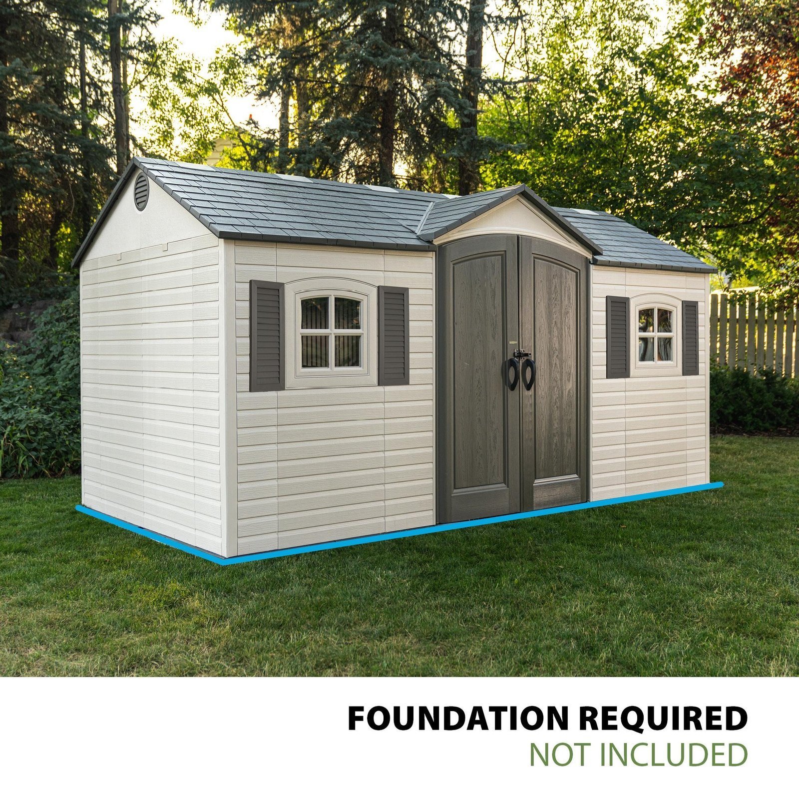 Lifetime 15′ x 8′ Outdoor Storage Shed - Image 7