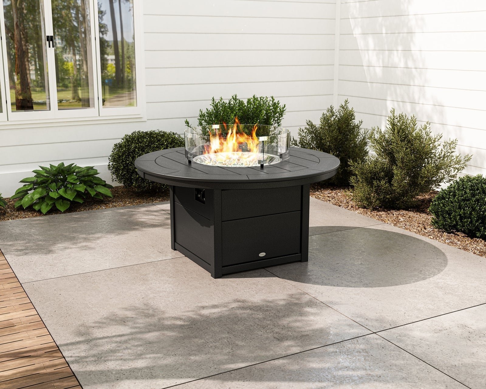 POLYWOOD 48″ Round Fire Pit Table - Image 5