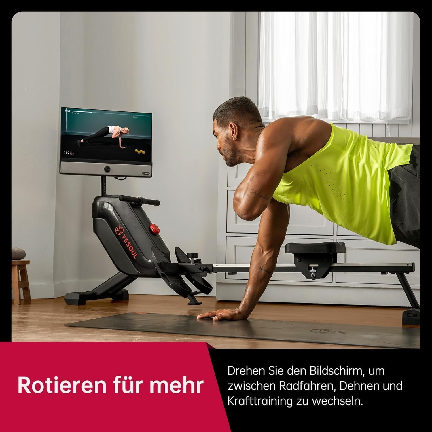 Yesoul Rower R1 Plus 21.5″ HD Screen - Image 3