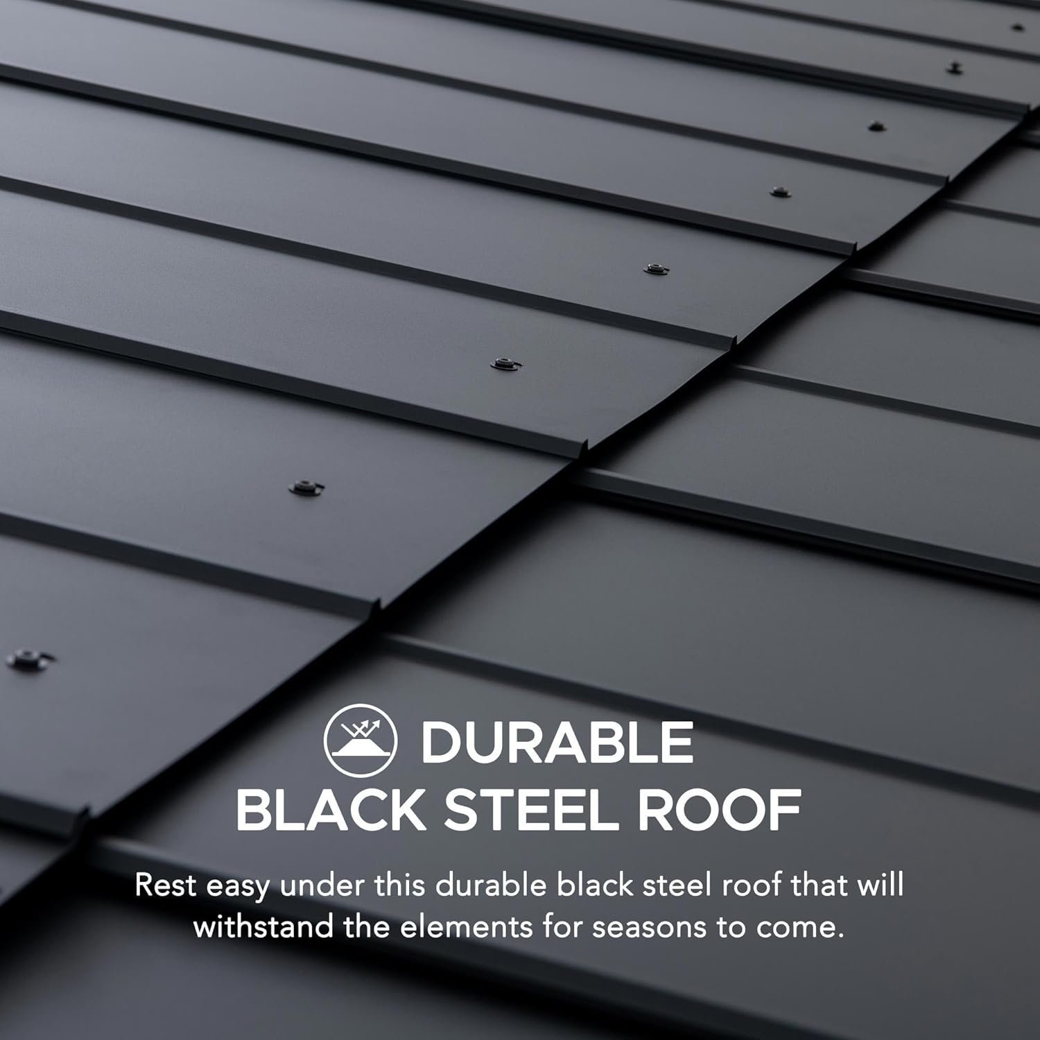 SUNJOY 10 ft. x 12 ft. Matte Black Cedar Framed Wooden Gazebo - Image 5