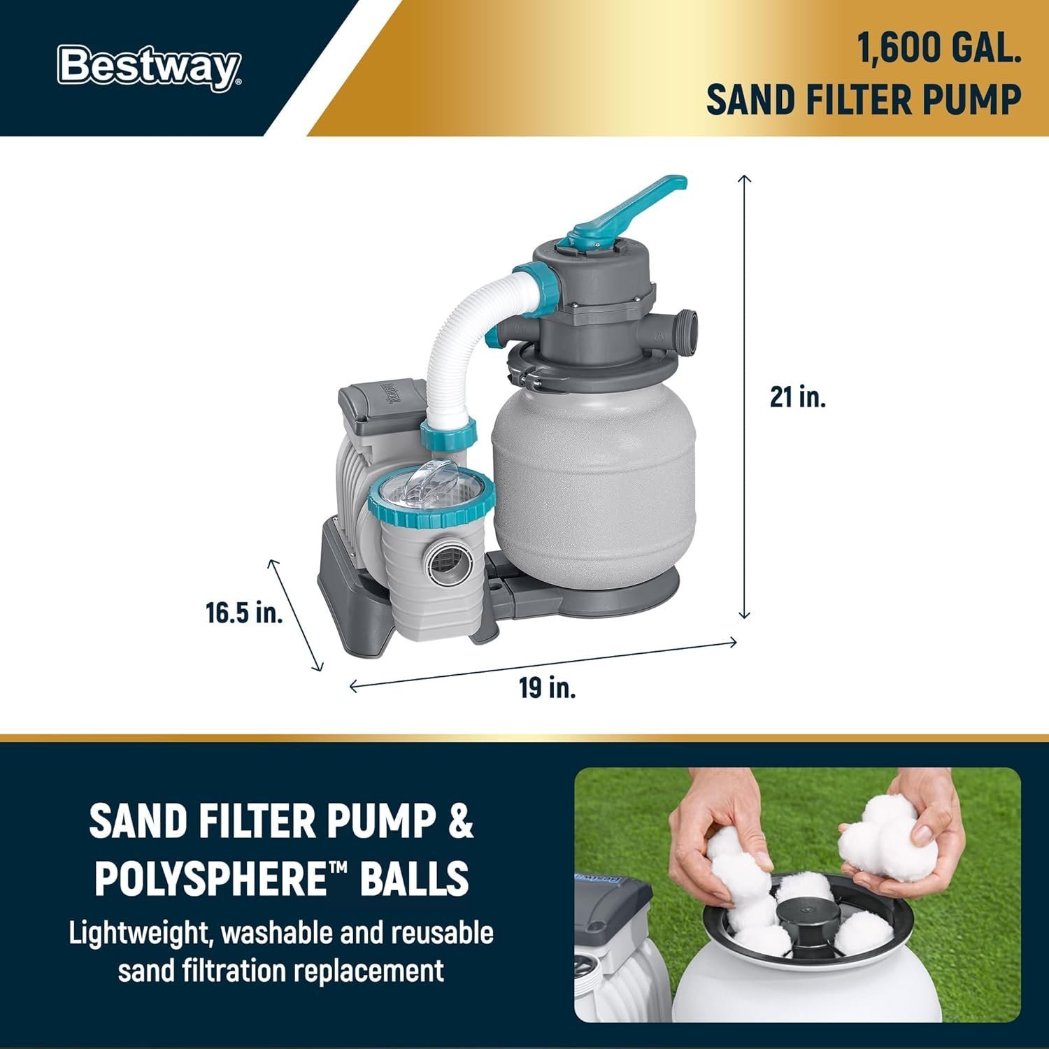 Bestway APX 365 16ft x 48 inches Round Above Ground Pool Set - Image 4