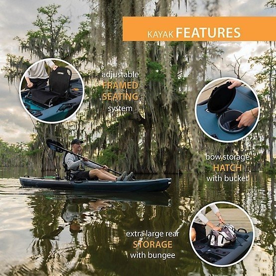 Aurora Fusion Lifetime Manta 10 ft. Sit-On-Top Angler Kayak - Image 4