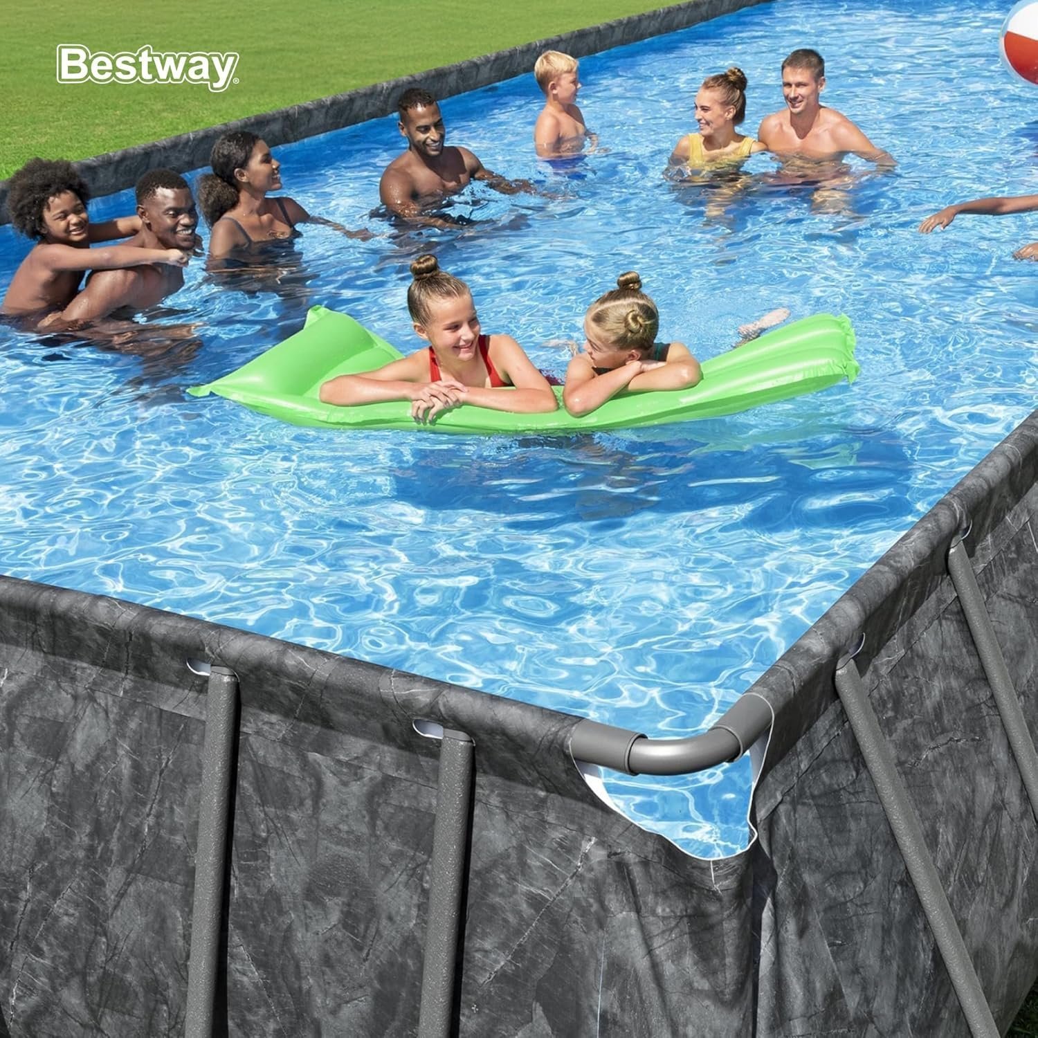Bestway APX 365 18′ x 9′ x 52″ Rectangular Above Ground Swimming Pool - Image 2