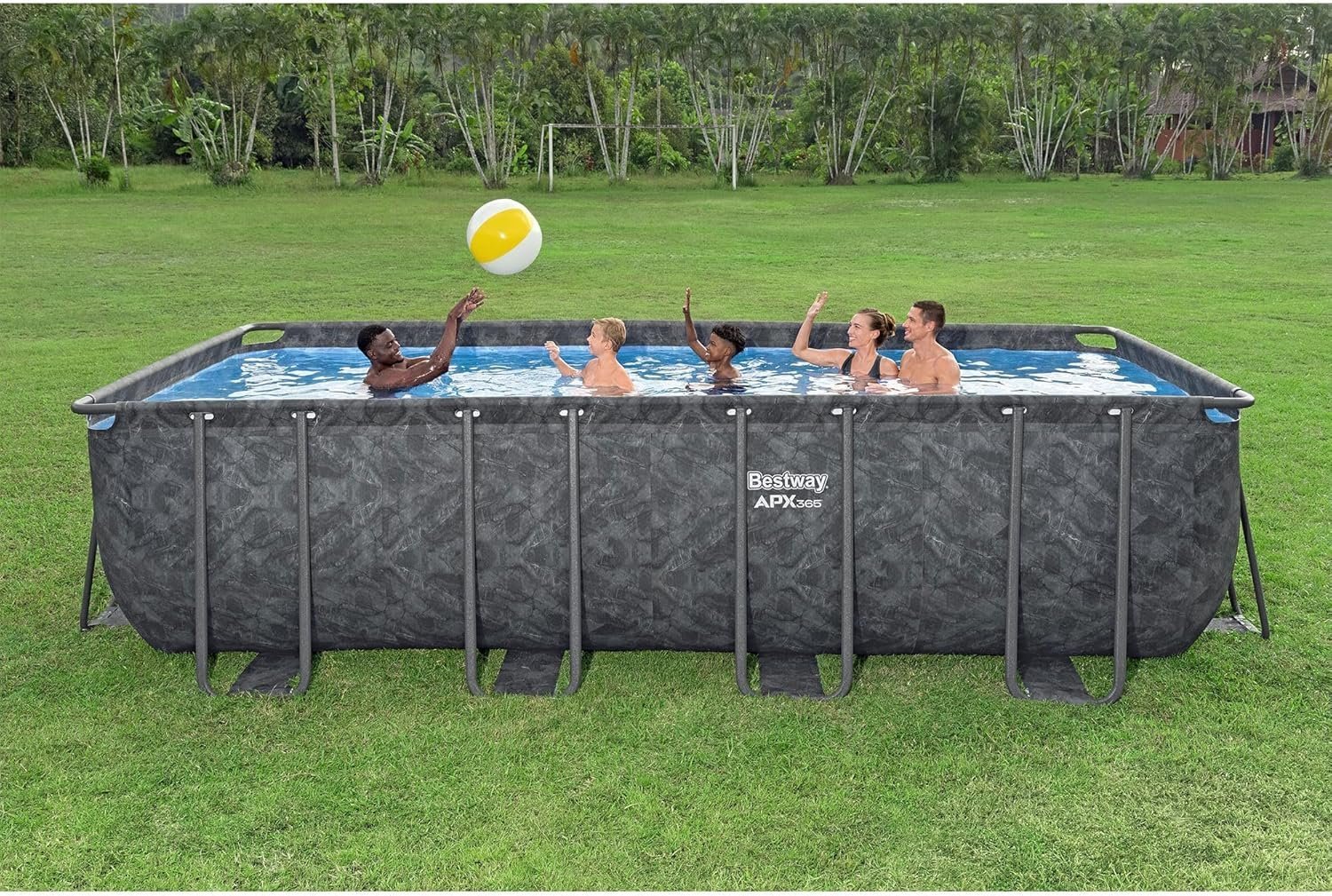 Bestway APX 365 18′ x 9′ x 52″ Rectangular Above Ground Swimming Pool - Image 7