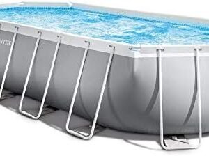 INTEX 26797EH Prism Frame Premium Oval Above Ground Swimming Pool Set: 20ft x 10ft x 48in – Includes 1500 GPH Cartridge Filter Pump – Removable Ladder – Pool Cover – Ground Cloth