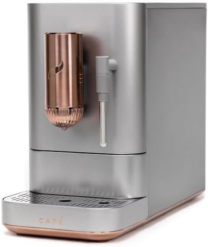 Café Affetto Automatic Espresso Machine + Milk Frother | Built-In & Adjustable Espresso Bean Grinder | One-Touch Brew in 90 Seconds | Steel Silver, 1.2 Liter, (C7CEBBS2RS3) - Image 8