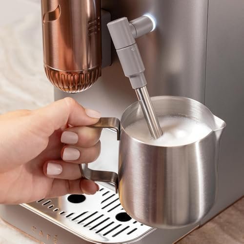 Café Affetto Automatic Espresso Machine + Milk Frother | Built-In & Adjustable Espresso Bean Grinder | One-Touch Brew in 90 Seconds | Steel Silver, 1.2 Liter, (C7CEBBS2RS3) - Image 9