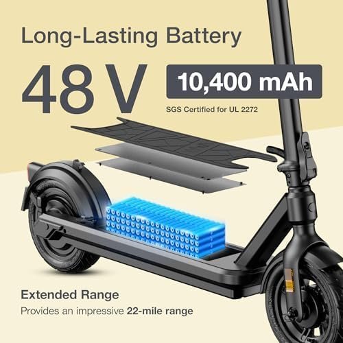 Electric Scooter – VX2 PRO Swiss Engineered Electric Scooters for Adults – 1300W Peak Power 22, 28, 37-Mile Ranges, IPX6 Water Resistant Fast Electric Scooter – 24 Months Support - Image 5