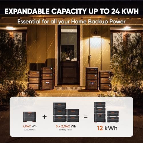 Jackery Solar Generator 4000 Kit, Explorer 2000 Plus and 1X PackPlus E2000 Plus Expandable Battery with 2X200W Solar Panel, 4085 Wh LiFePO4, 3000W Output for Outdoor RV Camping & Home Emergency - Image 2
