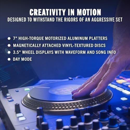 Rane PERFORMER 4-Channel Motorized DJ Controller, 7″ Platters with Displays, Precision Feel Faders, Stem Split, Advanced FX, Serato DJ Pro Included - Image 5