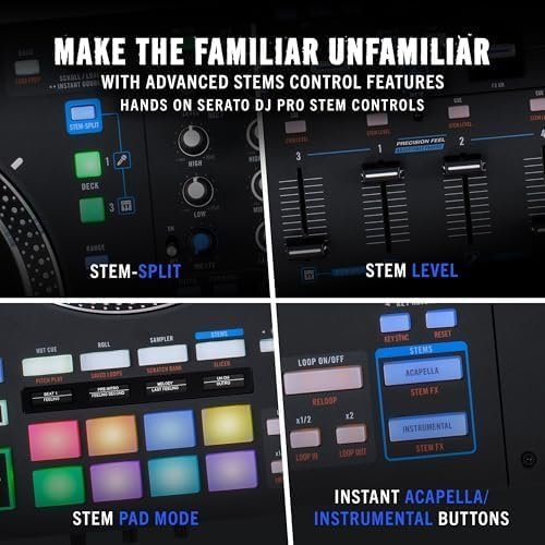 Rane PERFORMER 4-Channel Motorized DJ Controller, 7″ Platters with Displays, Precision Feel Faders, Stem Split, Advanced FX, Serato DJ Pro Included - Image 6