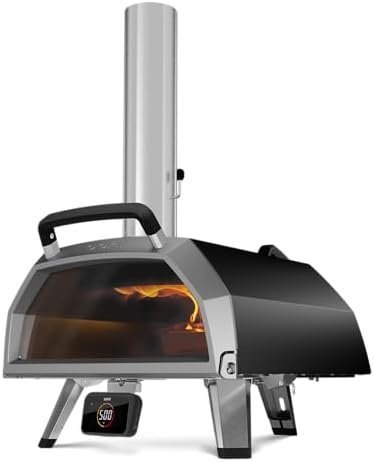 Ooni Karu 2 Pro Multi-Fuel Pizza Oven – Wood and Gas Outdoor Pizza Oven with Pizza Stone & Integrated Thermometer, Pizza Oven Outdoor, Dual Fuel 16 Inch Pizza Maker, Outdoor Cooking Grill
