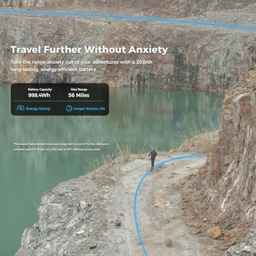 Ausom L2 Max 2000W Dual Motor Electric Scooter for Adults, 56 Miles Max Range Folding Off Road E Scooter, 31 Mph Top Speed,48V 20.8Ah Battery, E-ABS and Dual Disc Brakes, All-Round Lighting System - Image 4