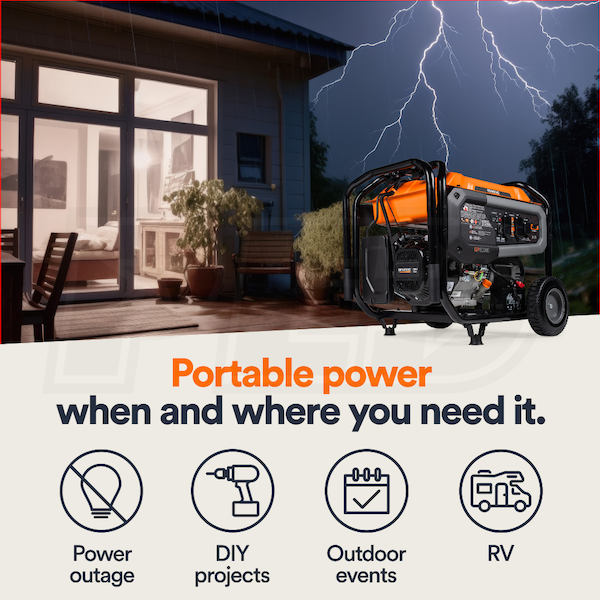 Generac GP8000E 10000 / 8000-Watt Portable Generator - Image 5