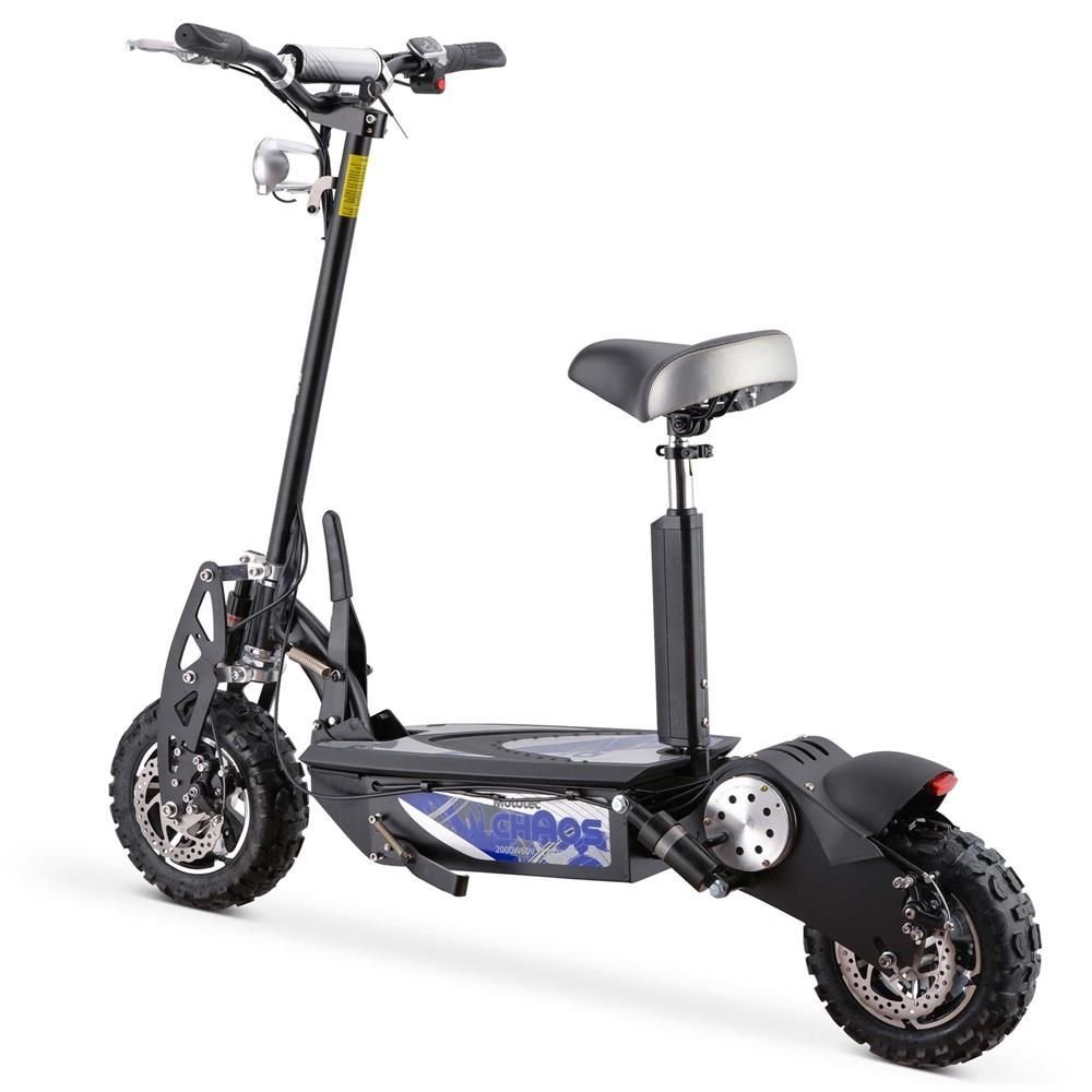 MotoTec Chaos 2000w 60v Lithium Electric Scooter Black - Image 4