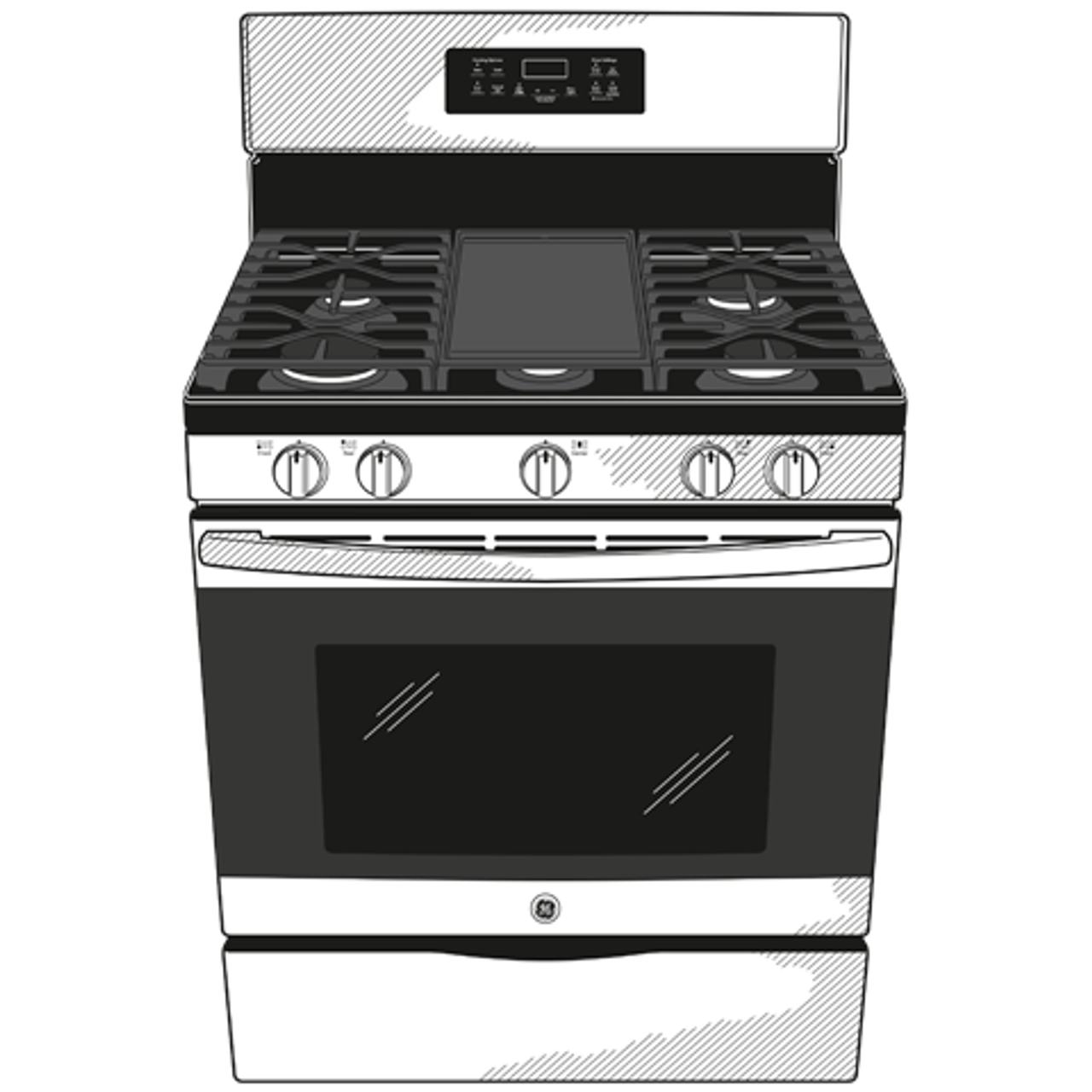 GE 30″ Freestanding Gas Range - Image 15
