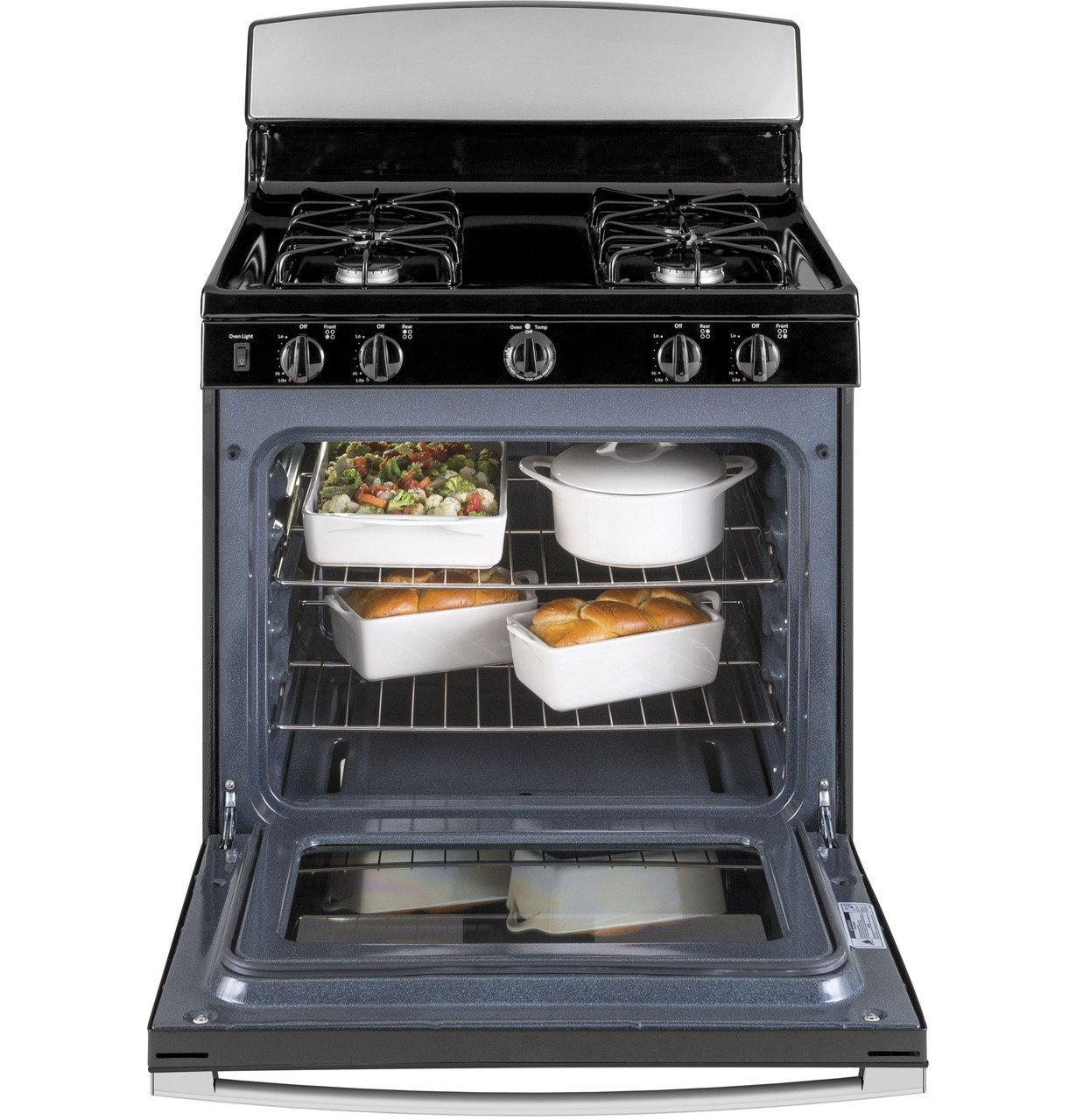 GE 30″ Free-Standing Gas Range JGBS30RETSS - Image 4