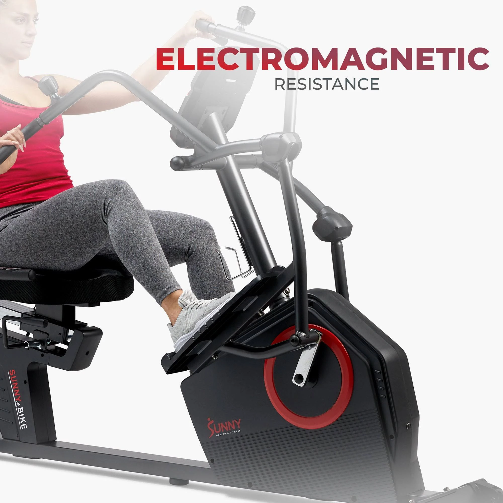 Sunny Health & Fitness Smart Recumbent Cross Trainer Elliptical Exercise Bike – SF-RB4886 SMART - Image 2